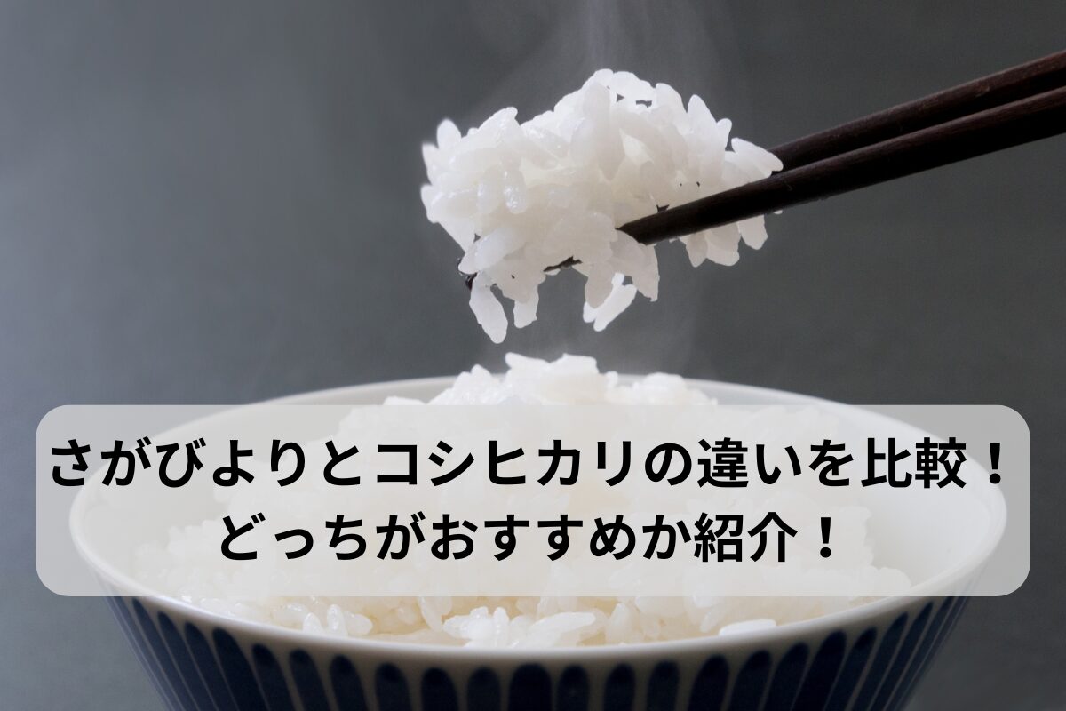 さがびよりとコシヒカリの違いを比較！どっちがおすすめか紹介！