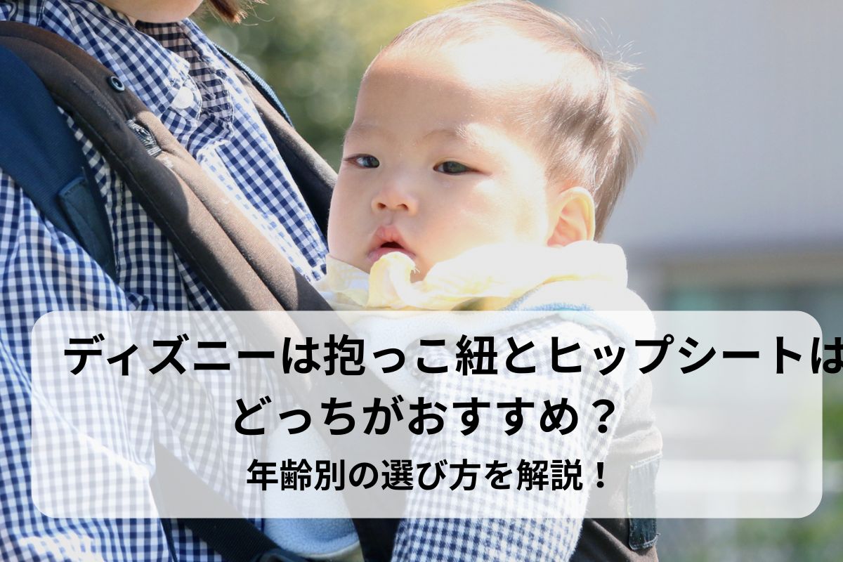 ディズニーは抱っこ紐とヒップシートどっちがおすすめ？年齢別の選び方を解説！